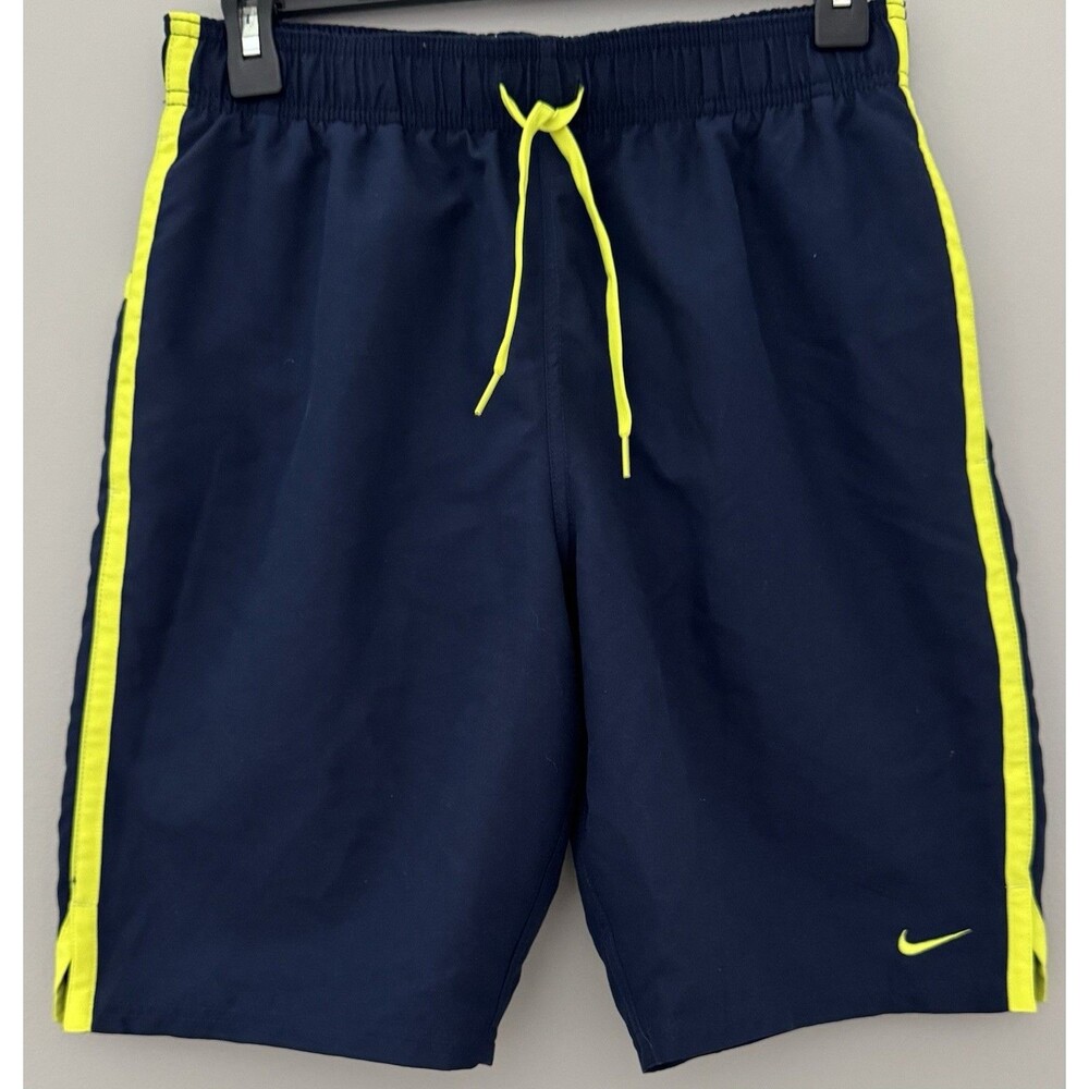 Nike Men’s Size Small Pocket Swim Trunks Navy/Yellow